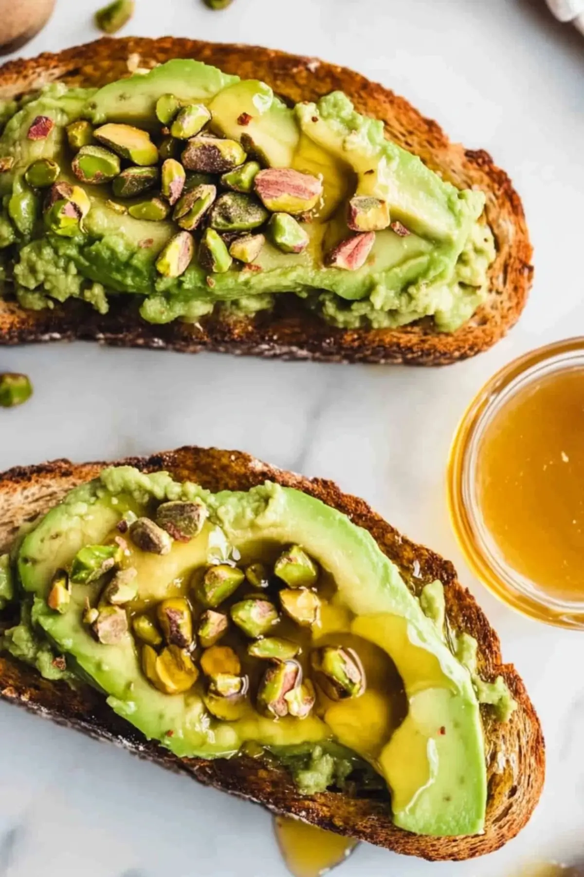 Avocado Toast with Honey and Pistachios