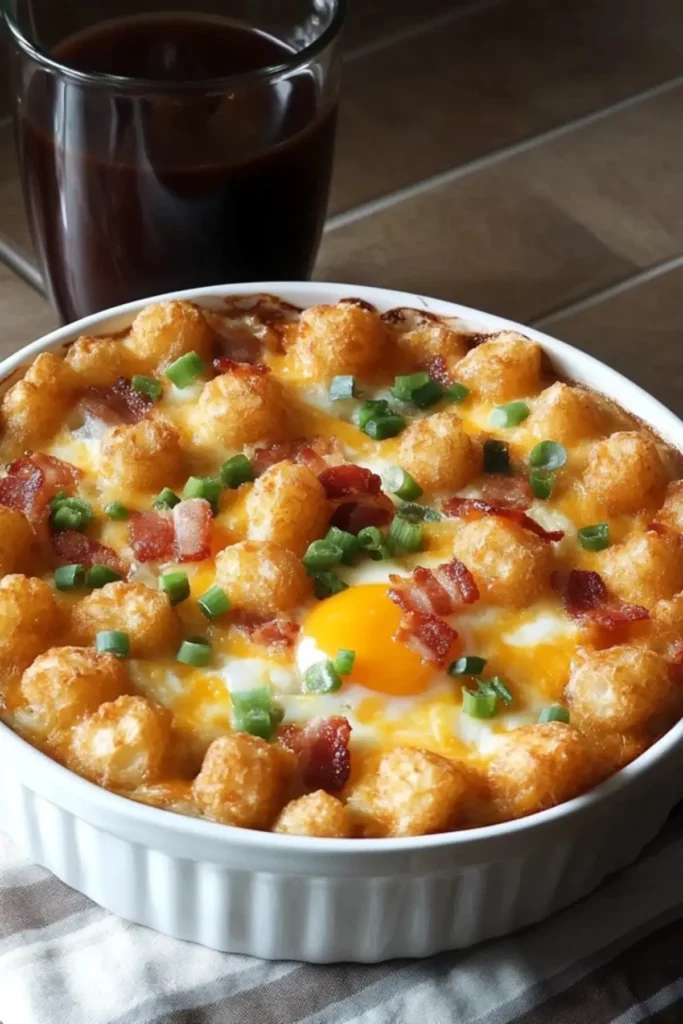 Bacon Egg and Tater Tot Casserole
