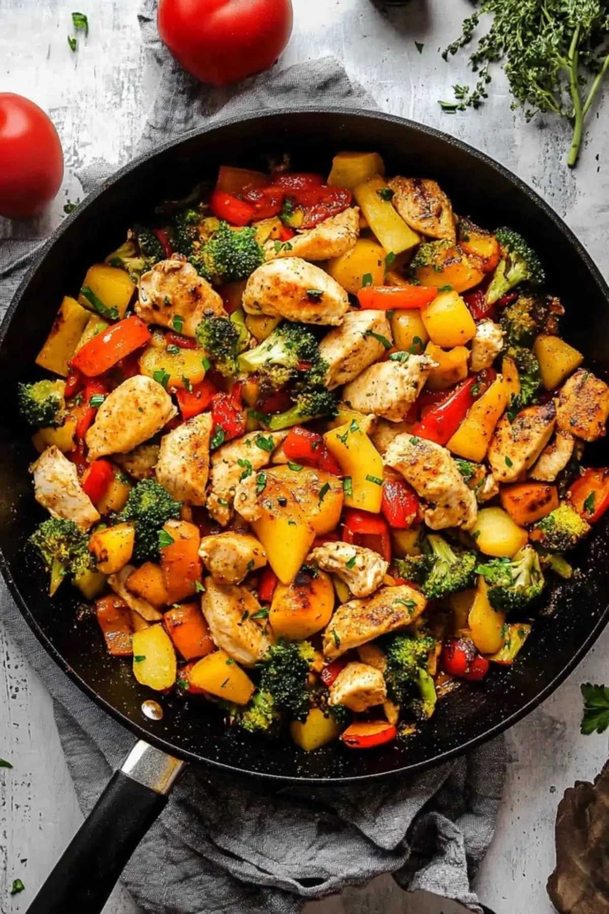 Chicken and Vegetables Skillet