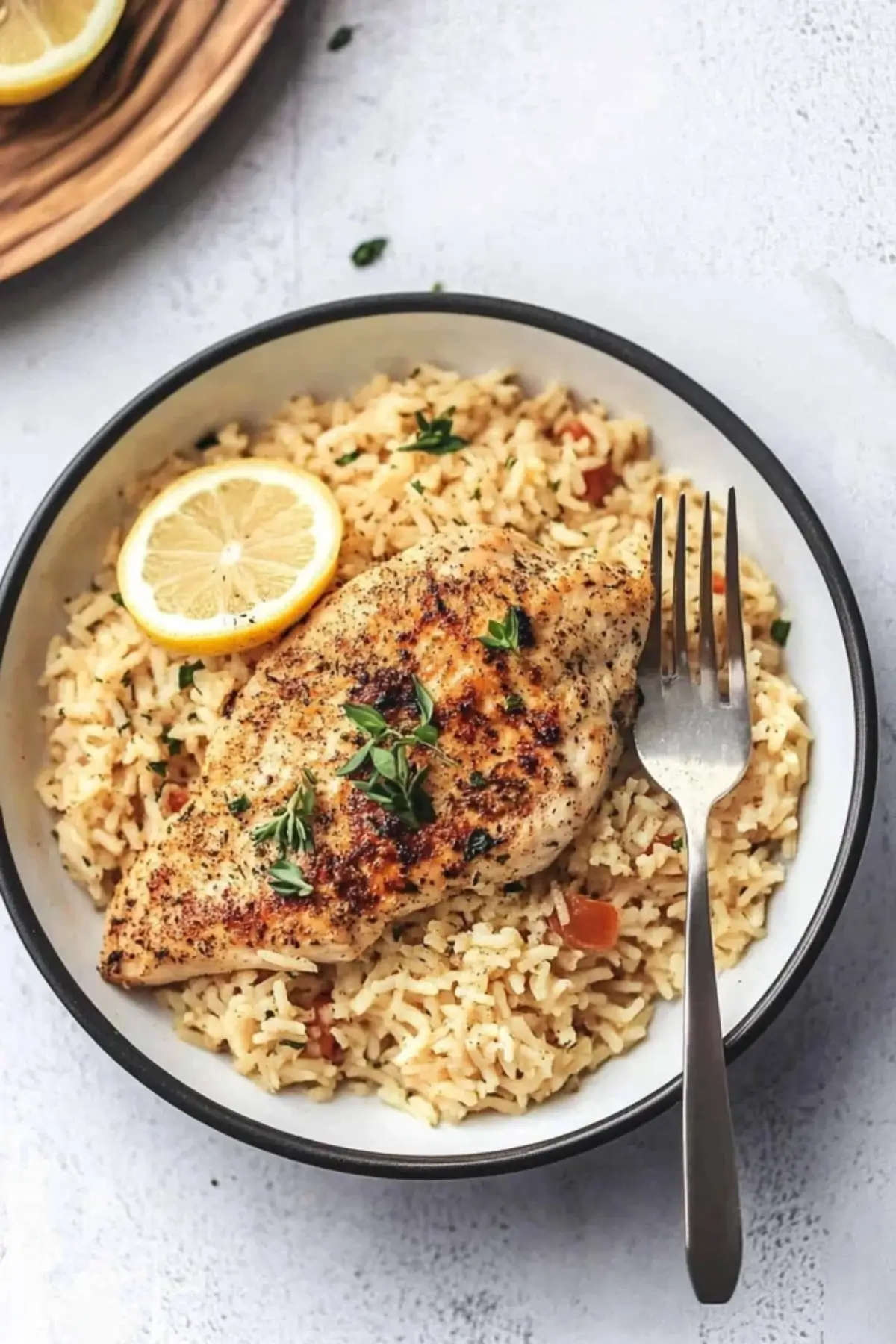 One Pot Lemon Herb Chicken and Rice