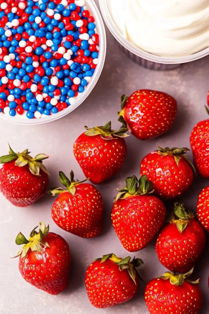 4th of July Chocolate Covered Strawberries