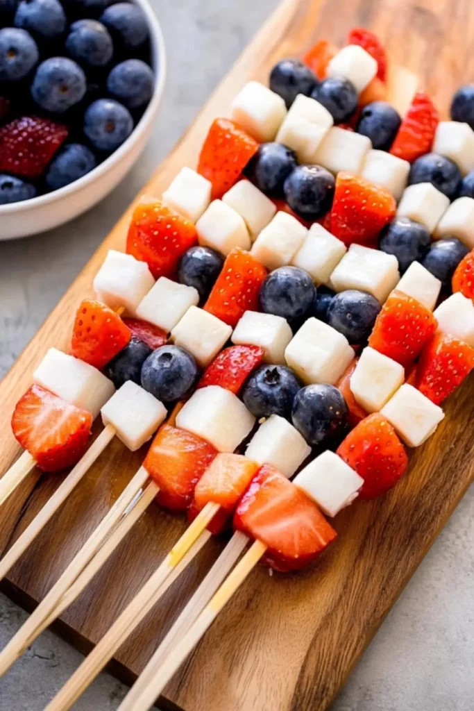 4th of July Fruit Kabobs