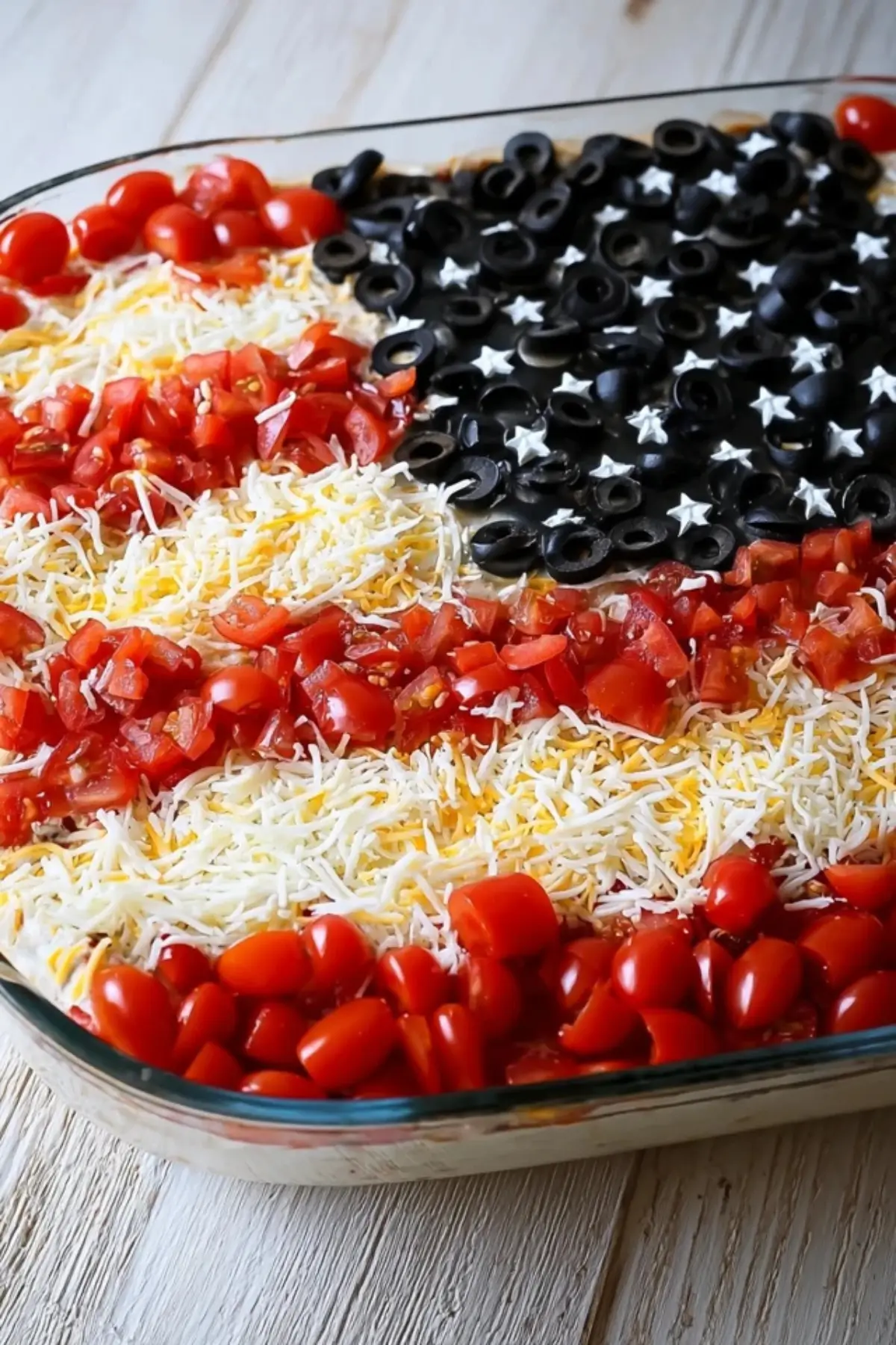American Flag Layered Taco Dip