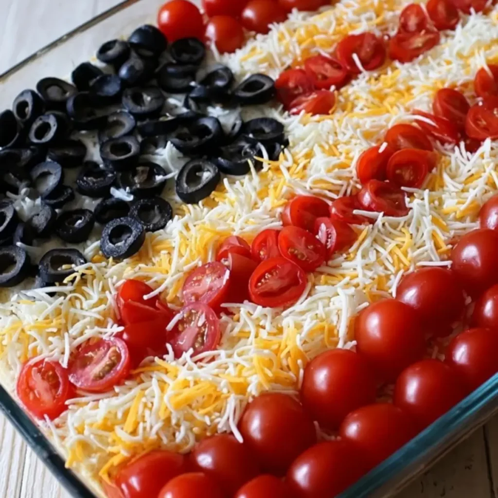 American Flag Layered Taco Dip