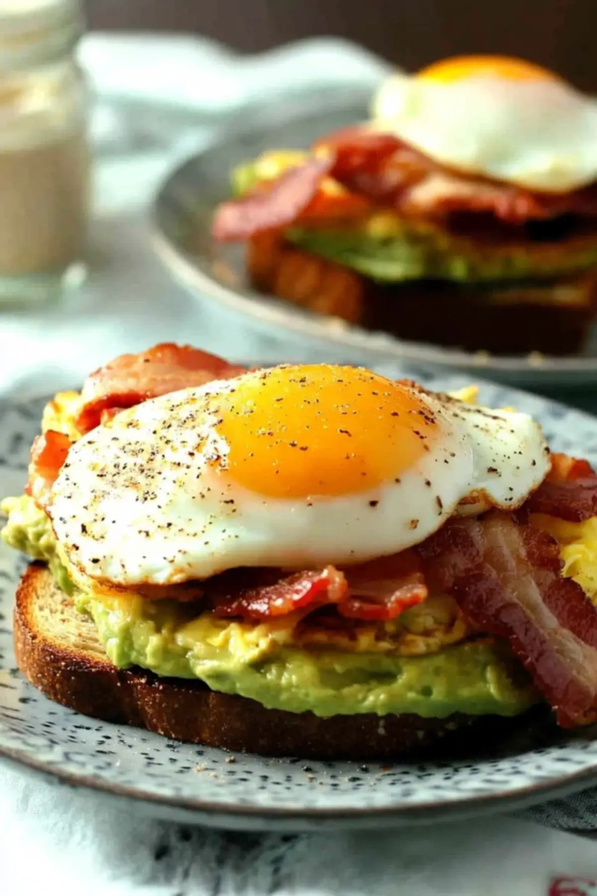 Avocado Toast with Bacon and Egg