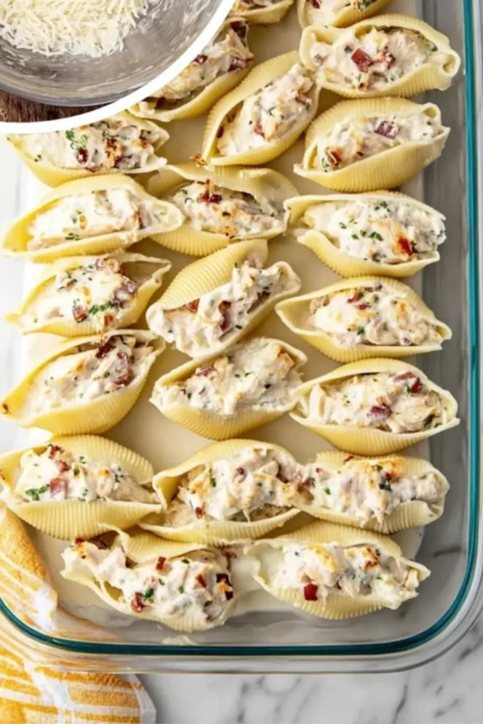 Chicken Alfredo Stuffed Shells