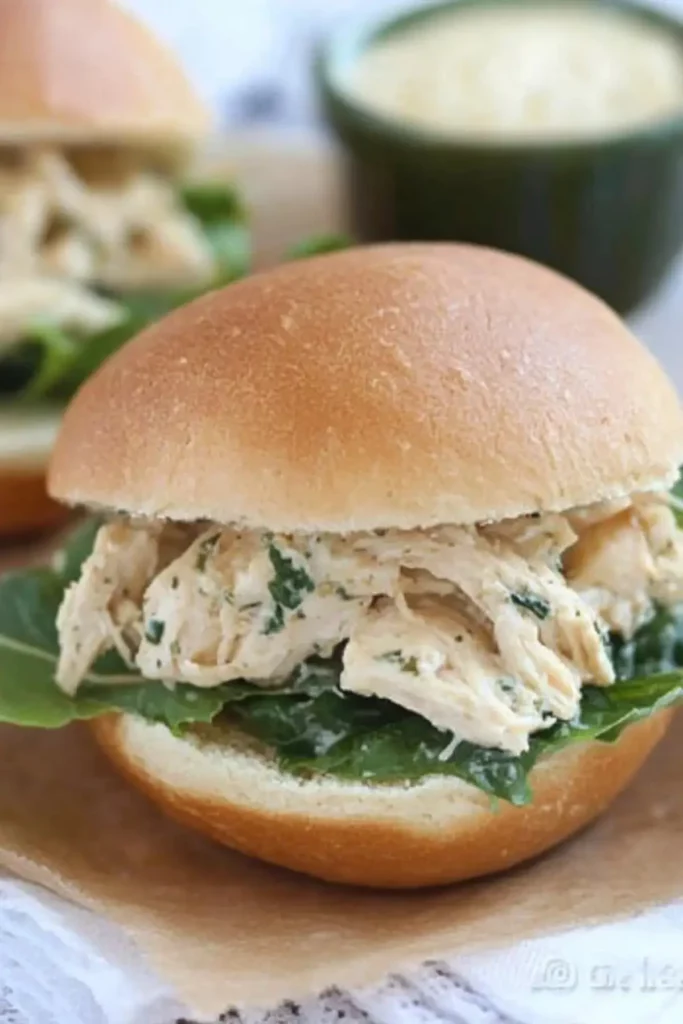 Crock-Pot Chicken Caesar Sandwiches