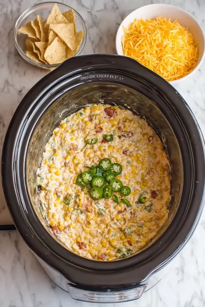 Crockpot Jalapeno Corn Dip