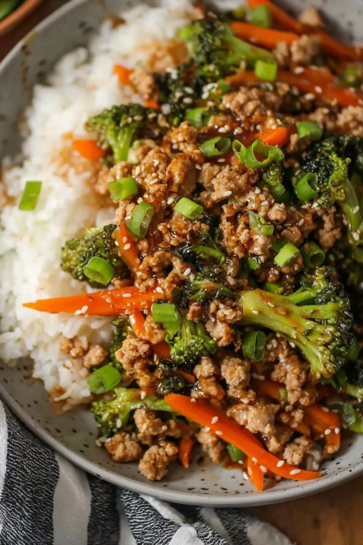 Ground Turkey Teriyaki Stir Fry