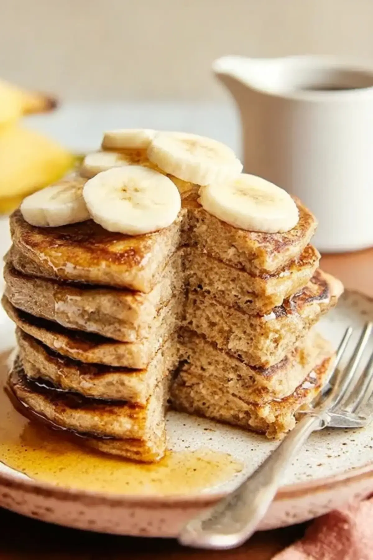 Healthy Banana Oatmeal Pancakes