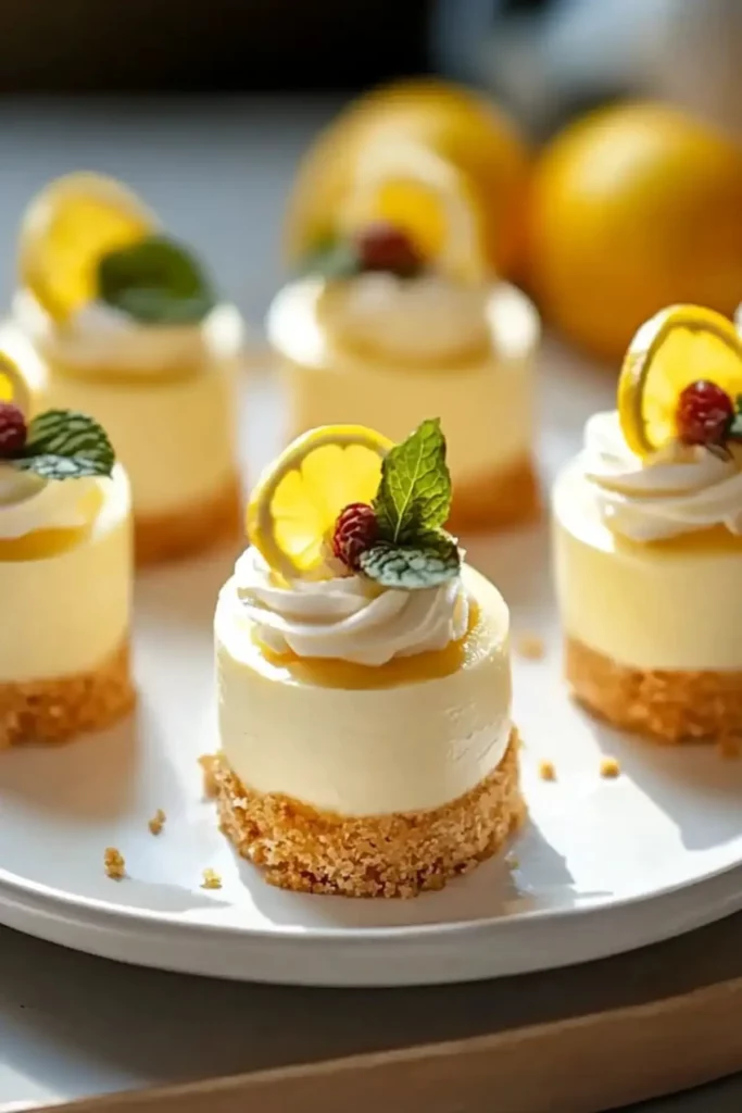 Mini Lemon Cheesecakes