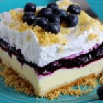No Bake Lemon Blueberry Dessert