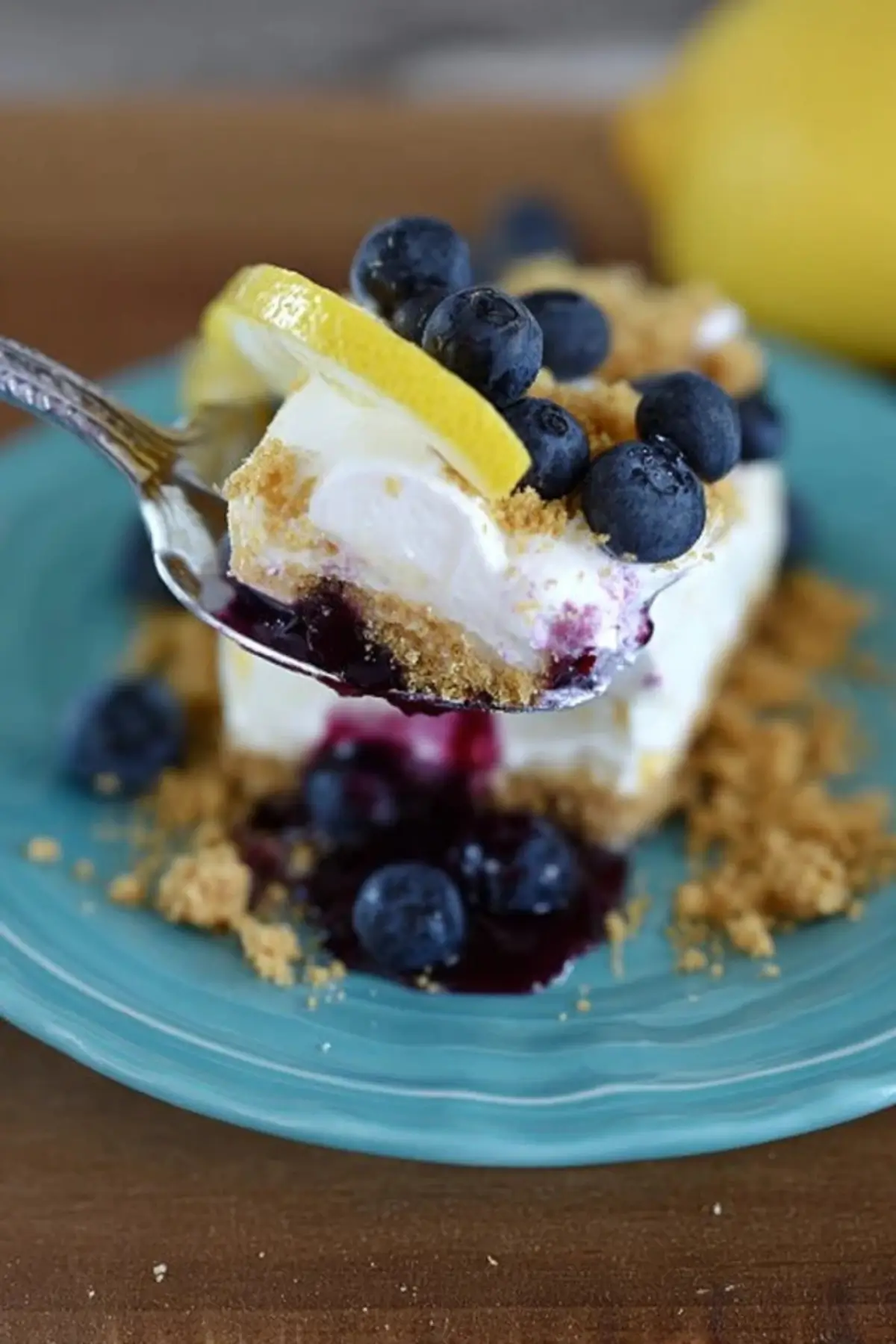No Bake Lemon Blueberry Dessert