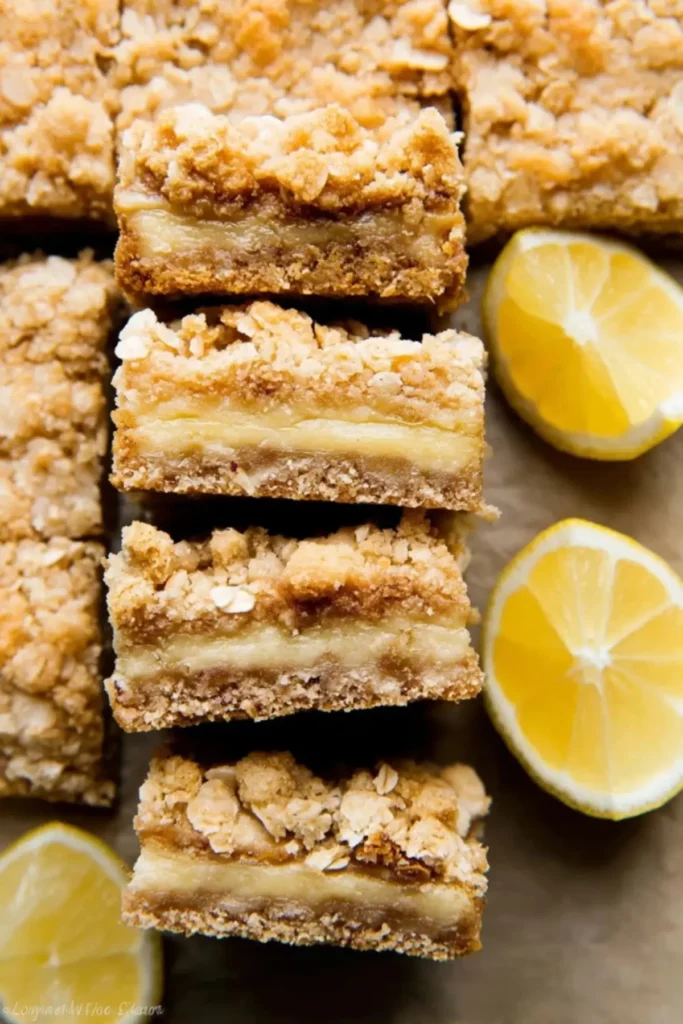 Oatmeal Lemon Crumble Bars