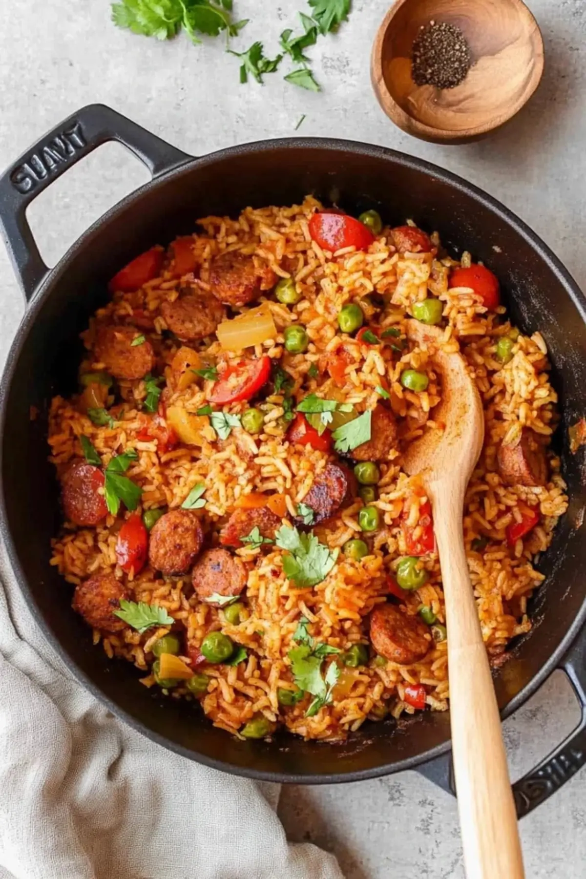 One Pot Cajun Sausage and Rice