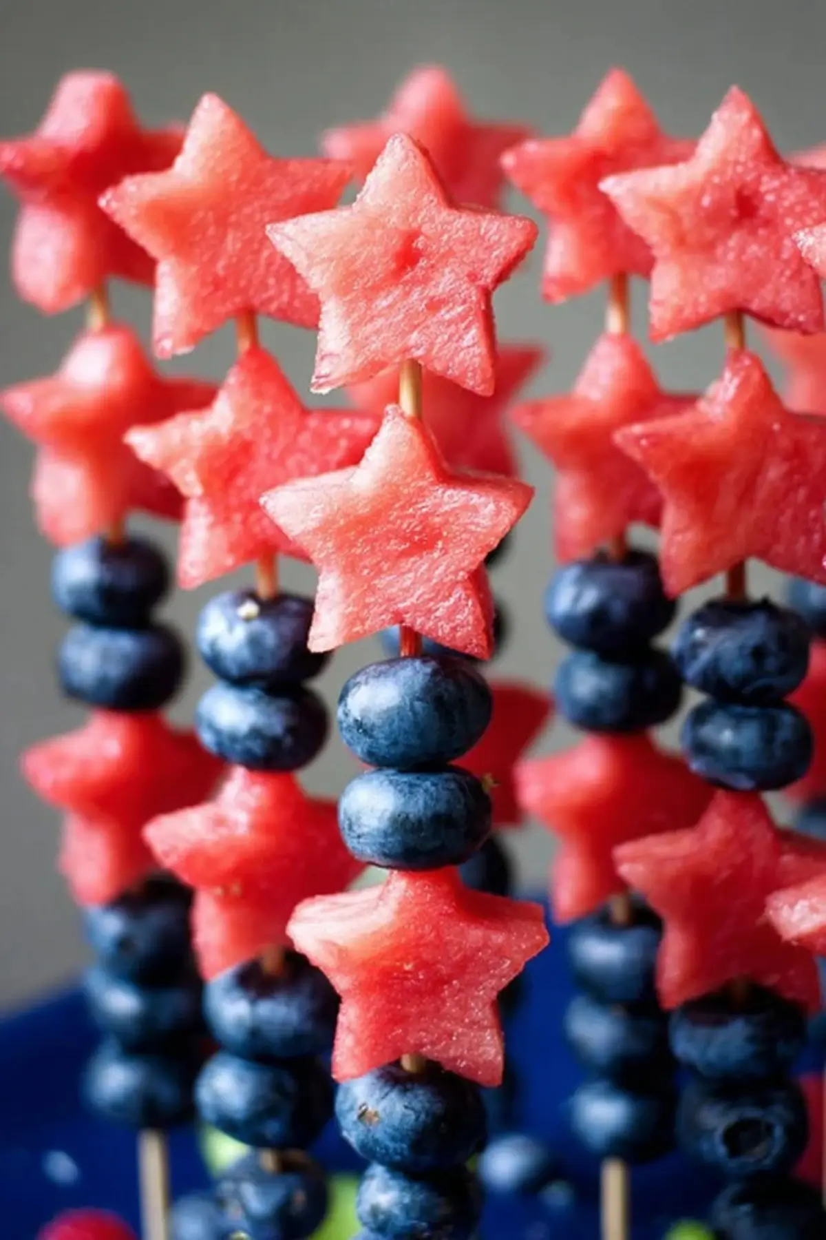 Patriotic Fruit Kabob Skewers
