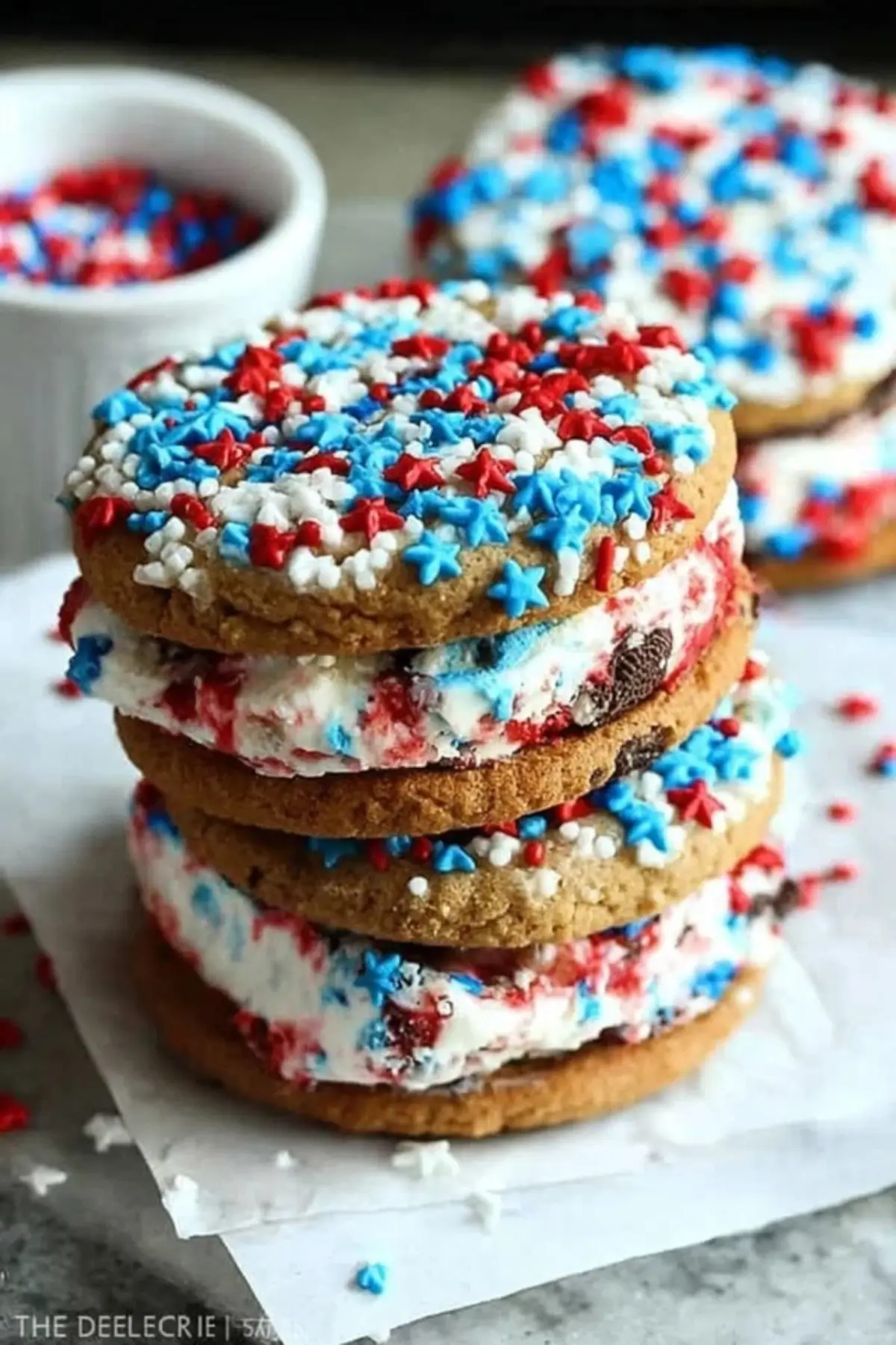 Patriotic Ice Cream Sandwiches