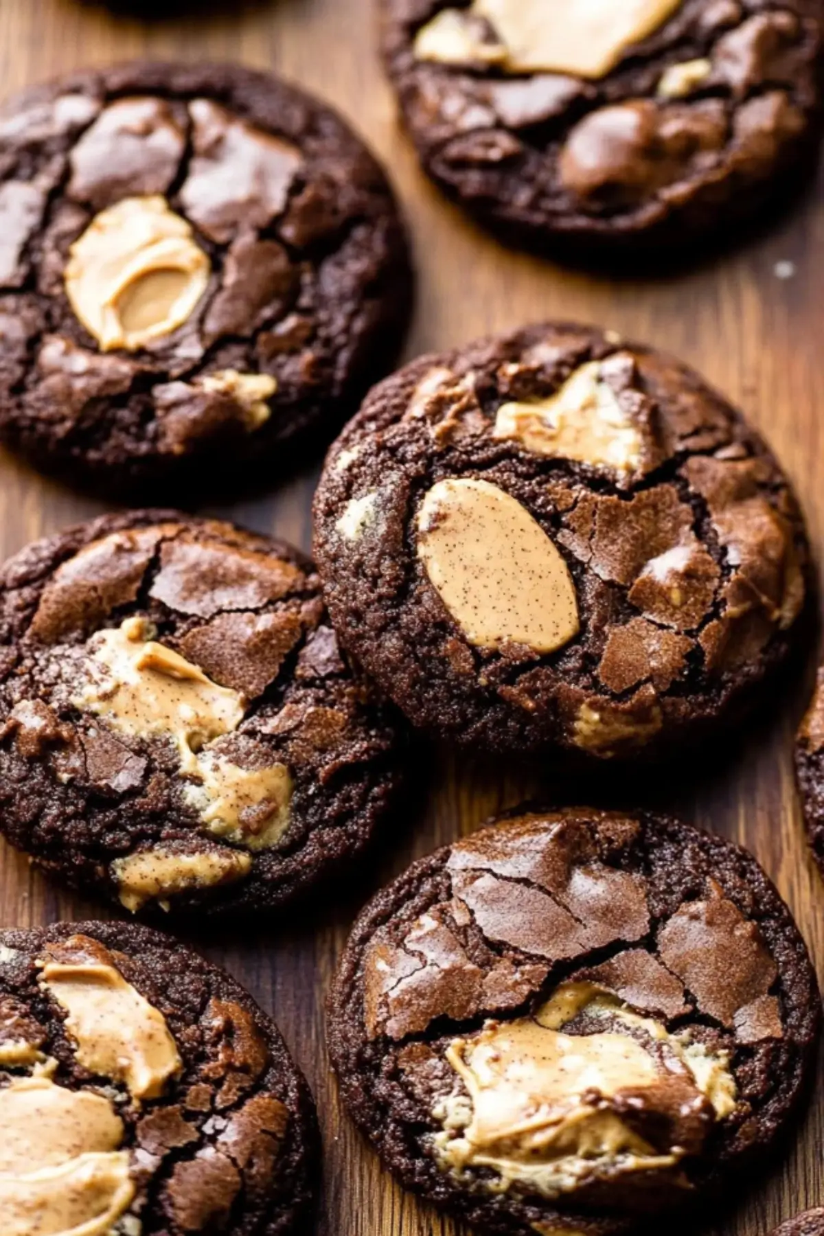 Peanut Butter Filled Brownie Cookies