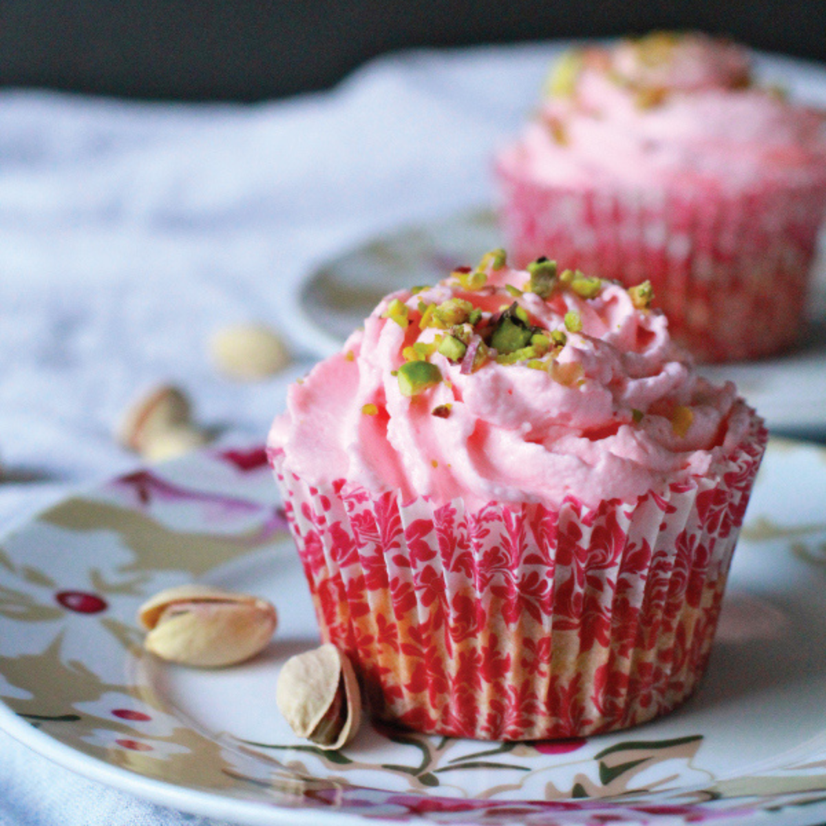 Pistachios & Rosewater Cupcakes