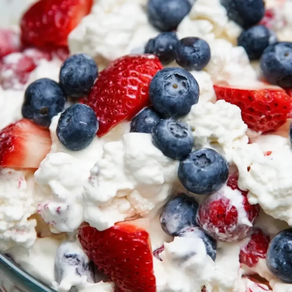 Red White and Blue Cheesecake Salad