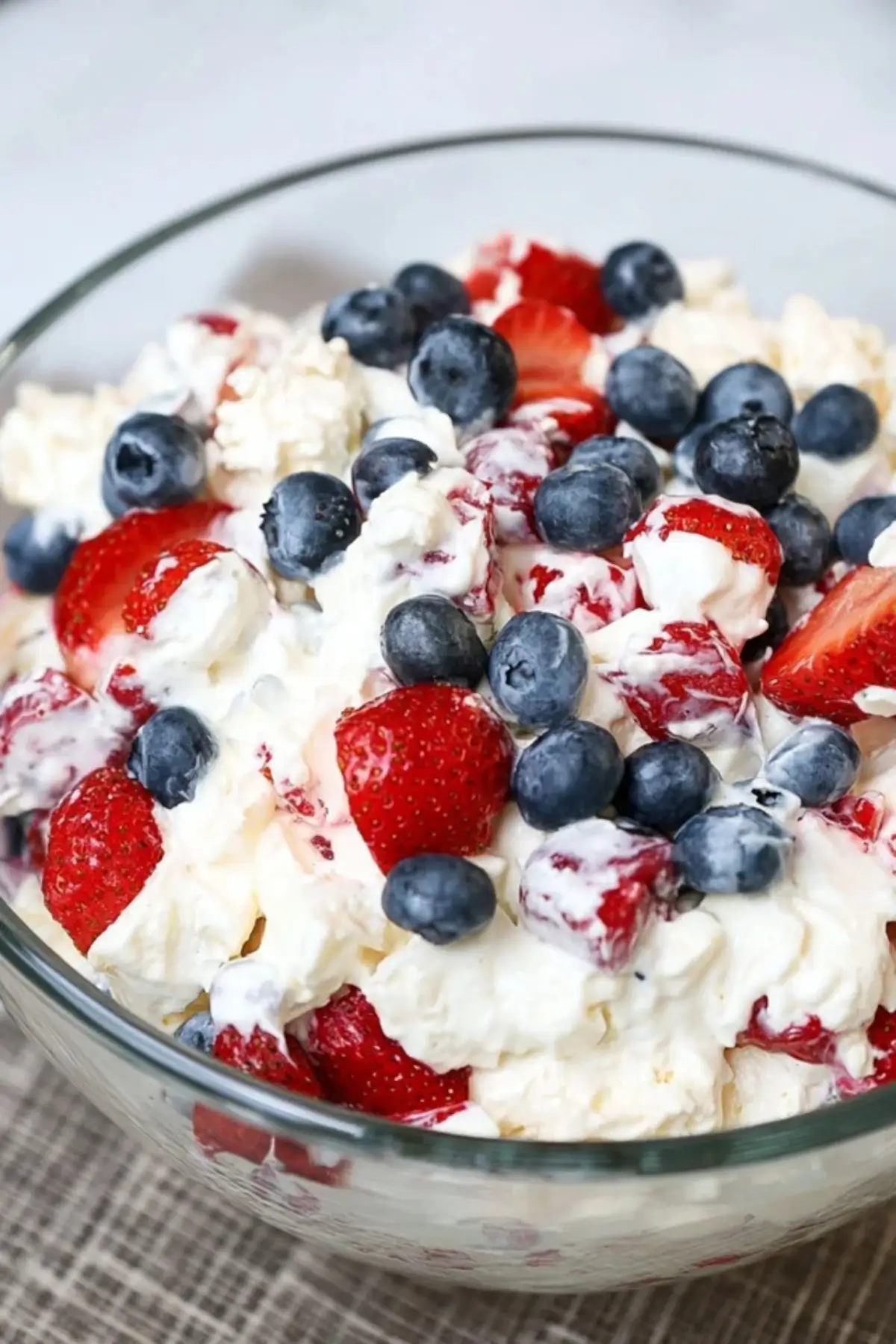 Red White and Blue Cheesecake Salad