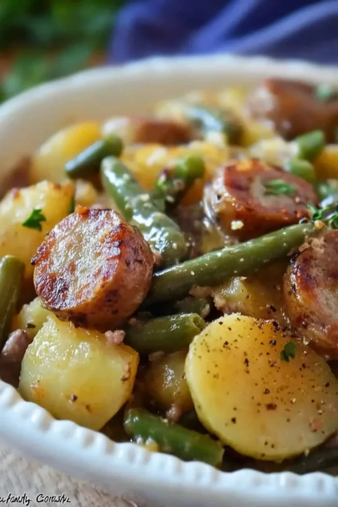 Sausage Green Bean Potato Casserole