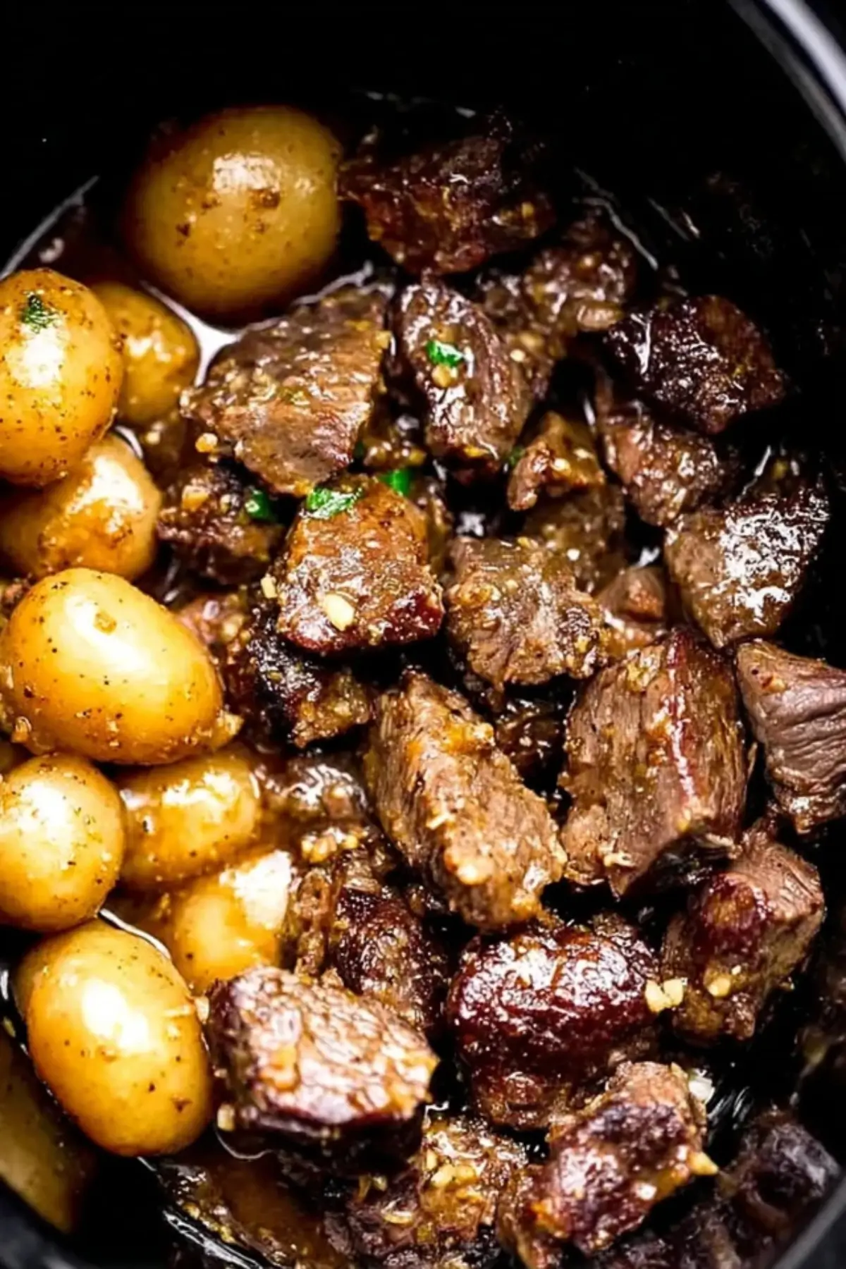Slow Cooker Garlic Butter Beef Bites