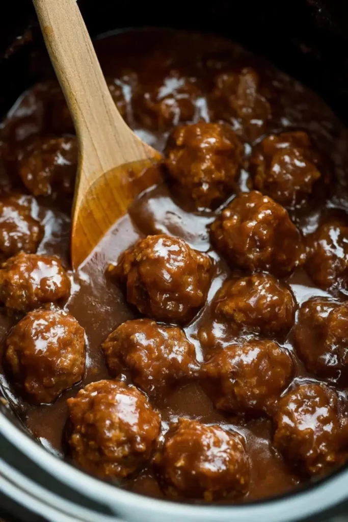 Slow Cooker Salisbury Steak Meatballs
