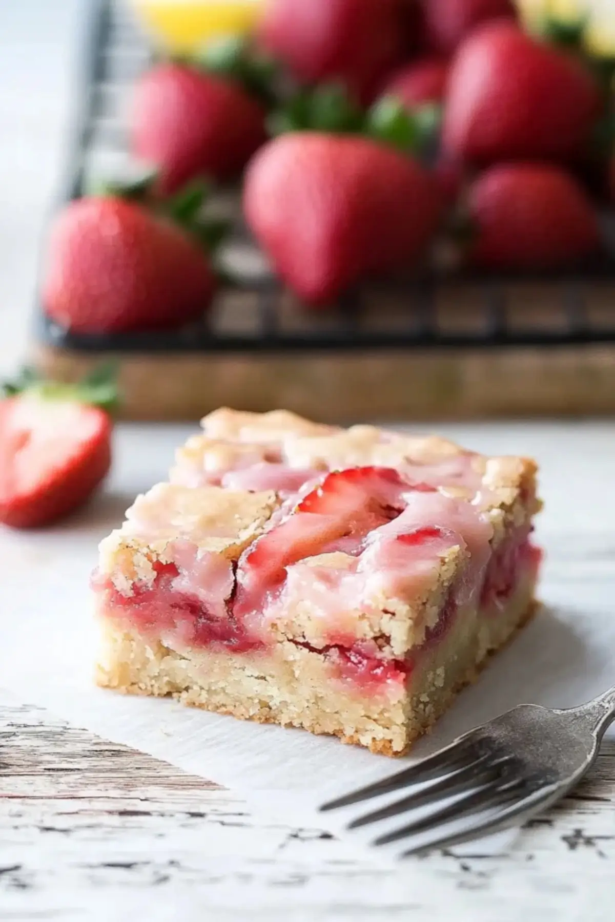 Strawberry Lemon Blondies