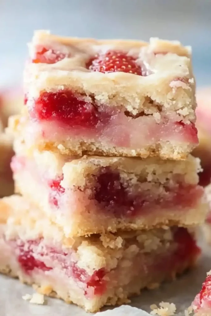 Strawberry Lemon Blondies
