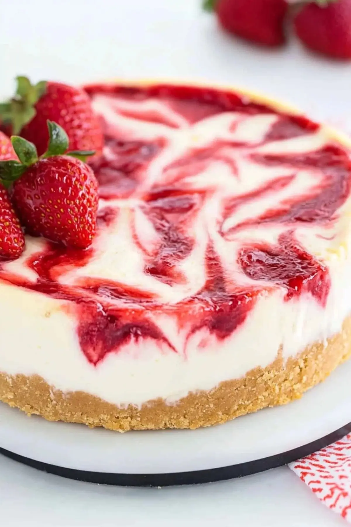 Strawberry Swirl Cheesecake