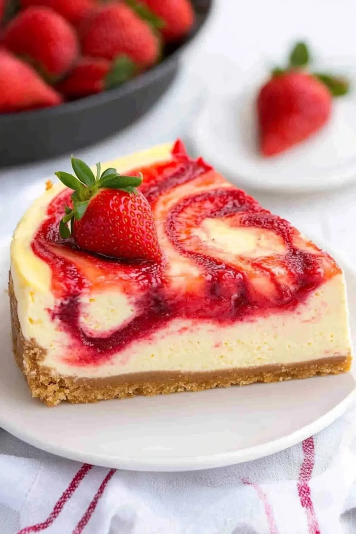 Strawberry Swirl Cheesecake