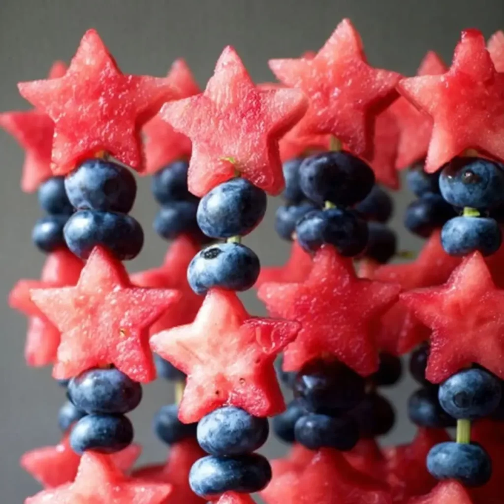 Patriotic Fruit Kabob Skewers