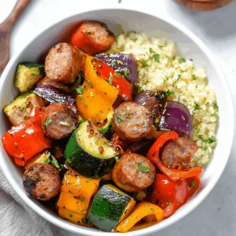 Air Fryer Chicken Sausage and Veggies