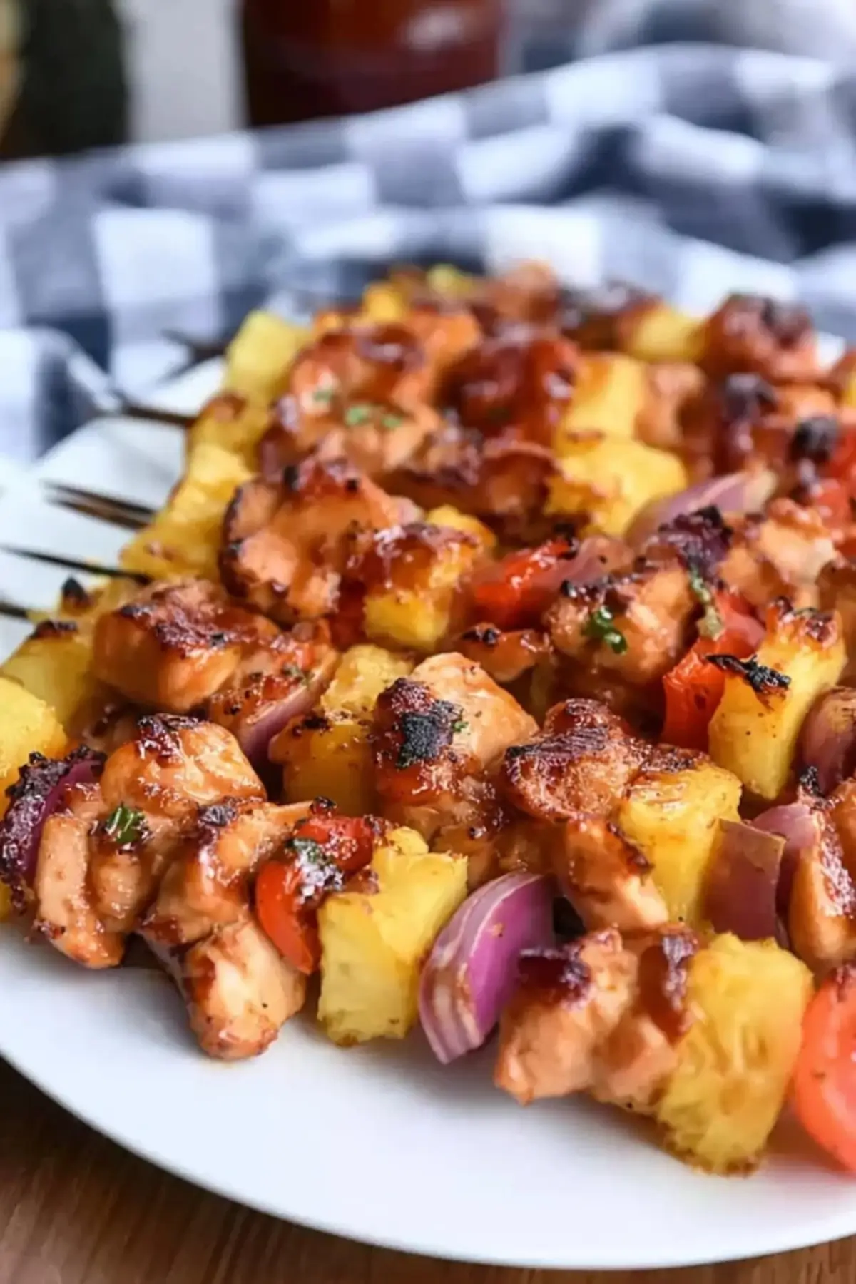 BBQ Pineapple Chicken Kabobs