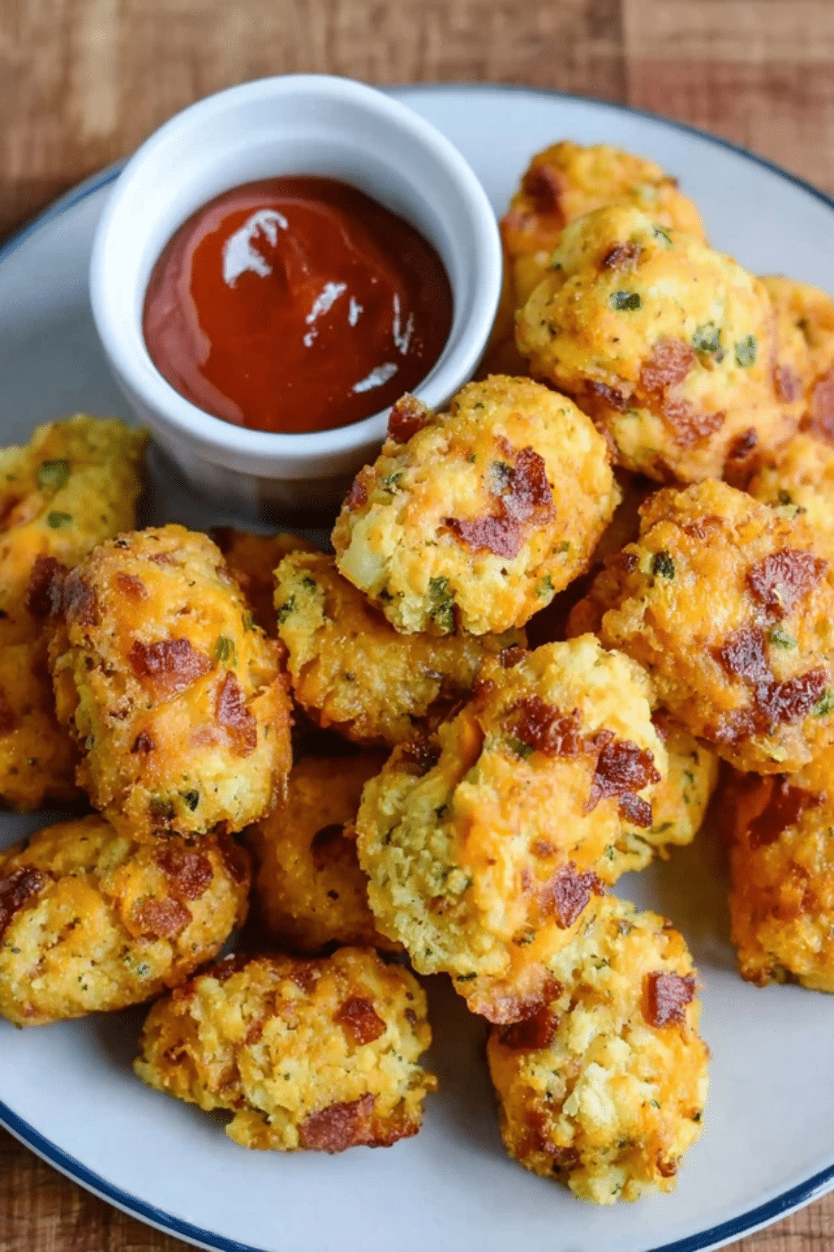 Bacon Cheddar Cauliflower Tots