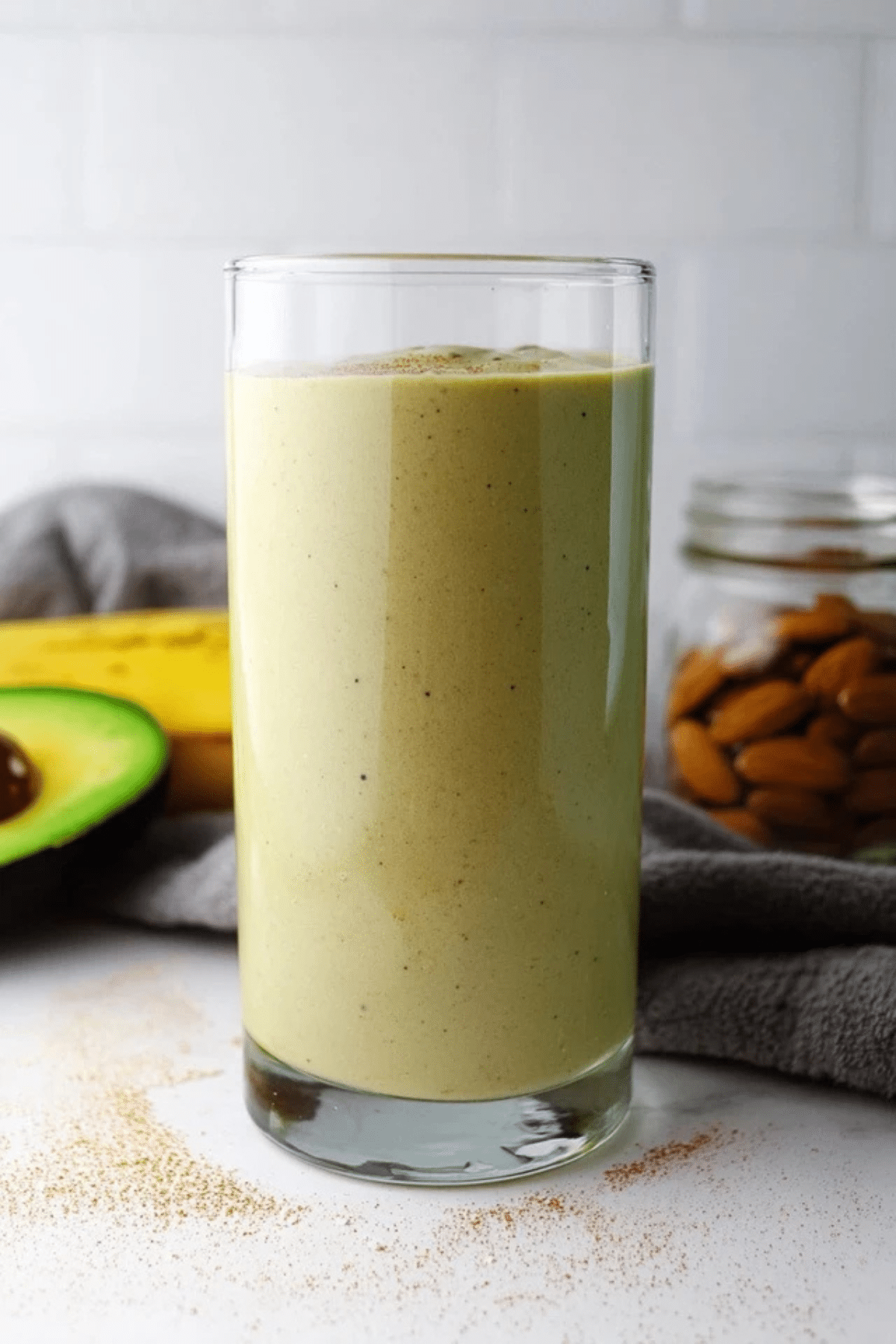 Banana Avocado Almond Milk Smoothie