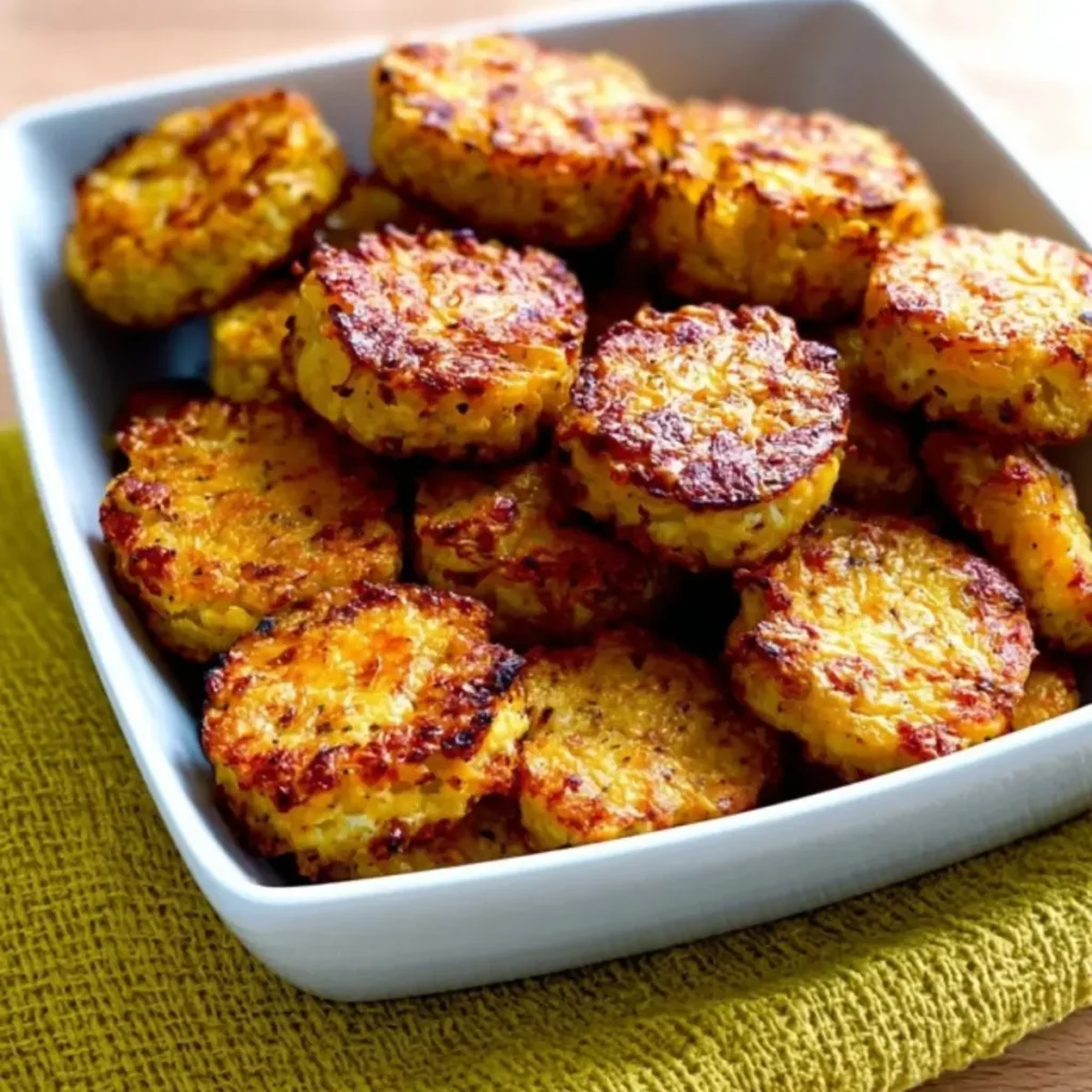 Cheesy Baked Cauliflower Tots