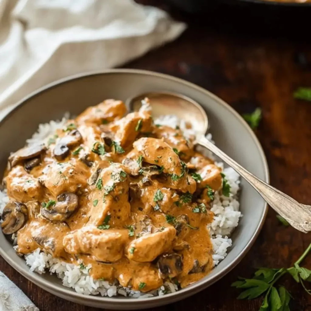 Chicken Stroganoff with Mushrooms