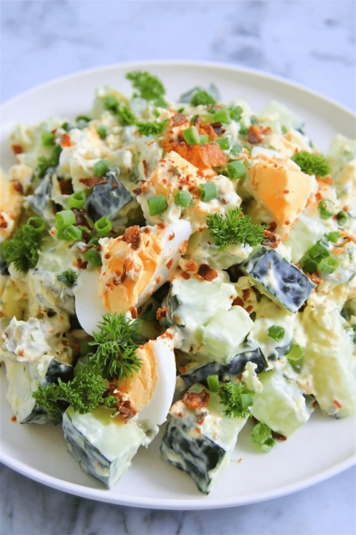 Low Carb Cucumber Egg Salad