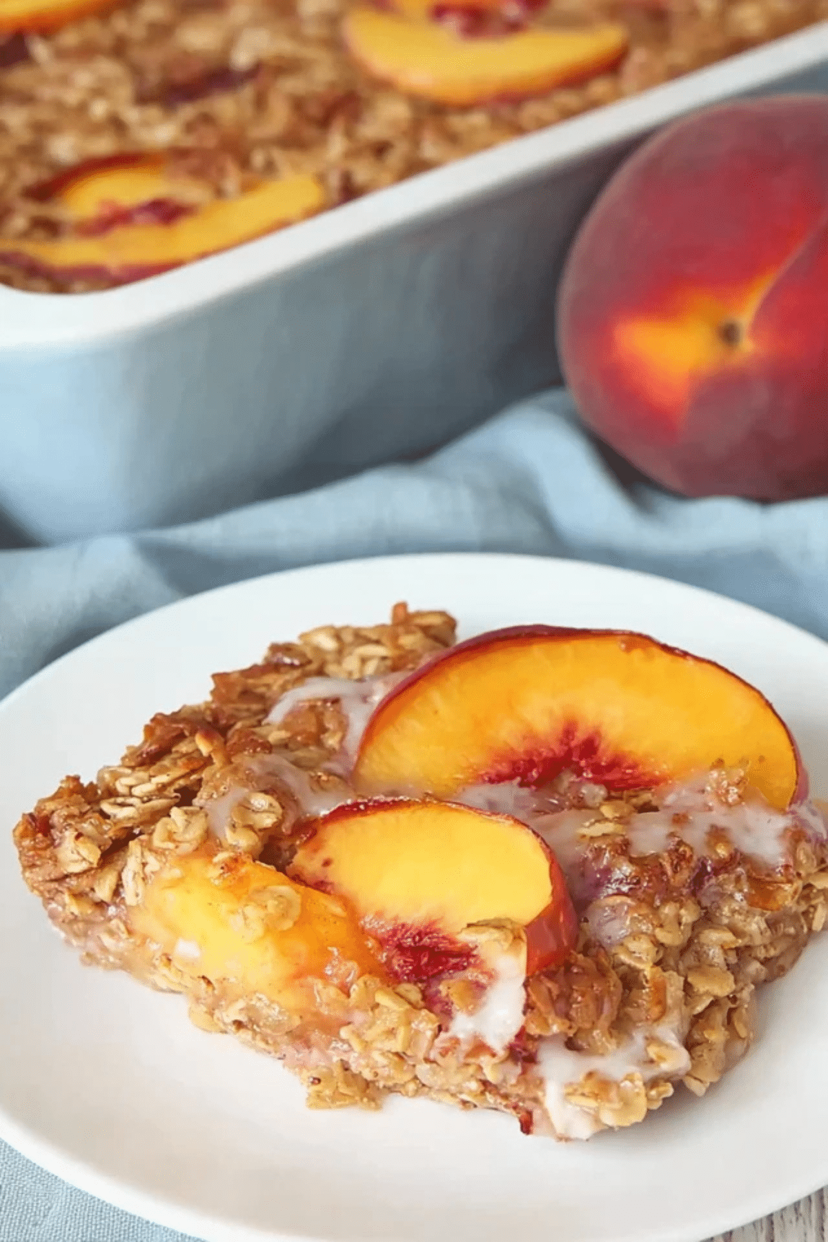 Peaches 'n Cream Baked Oatmeal