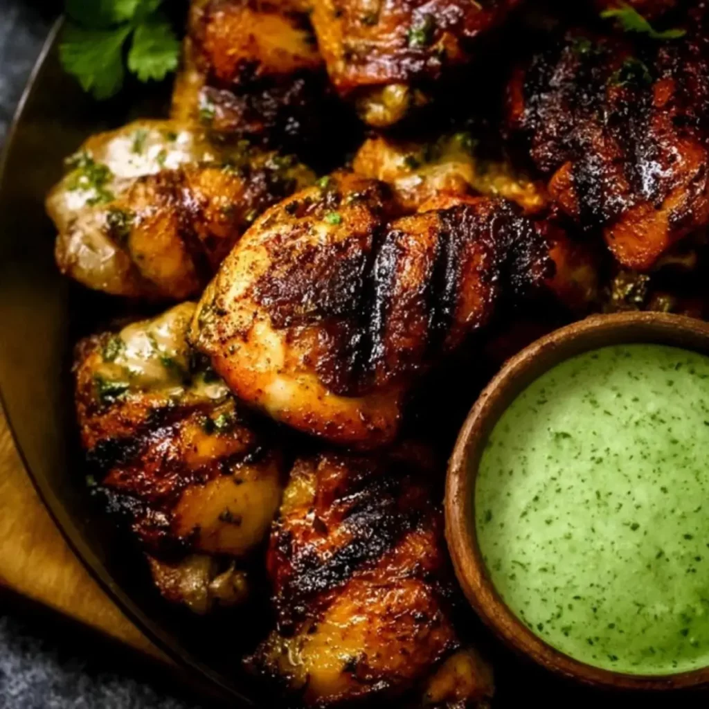 Peruvian Chicken with Green Sauce