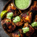 Peruvian Chicken with Green Sauce