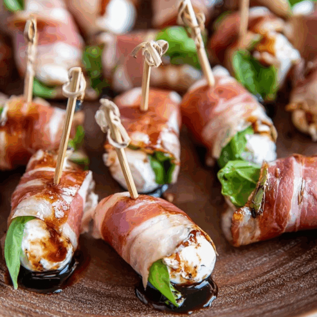 Prosciutto Wrapped Mozzarella Bites