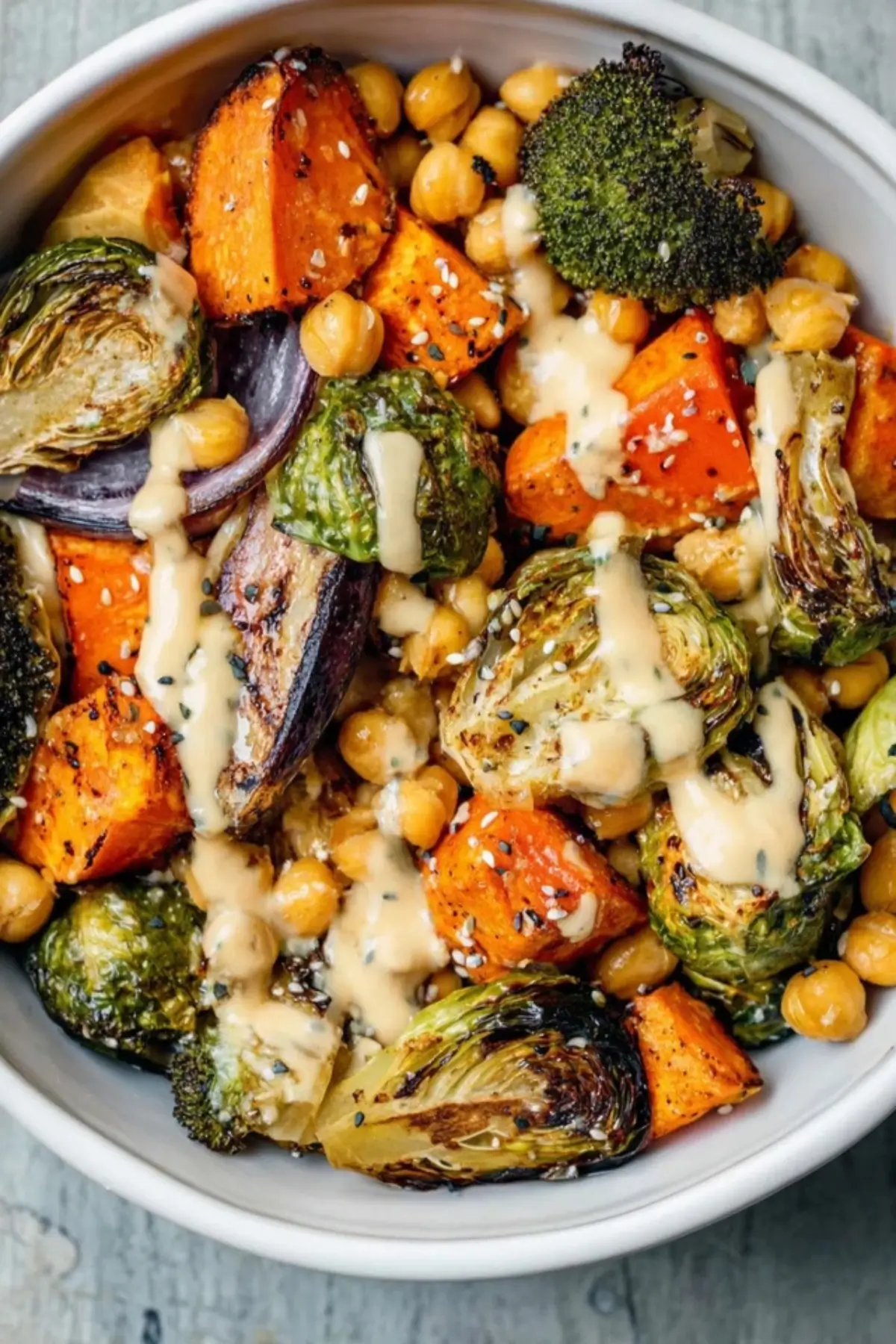 Roasted Veggie and Chickpea Bowl