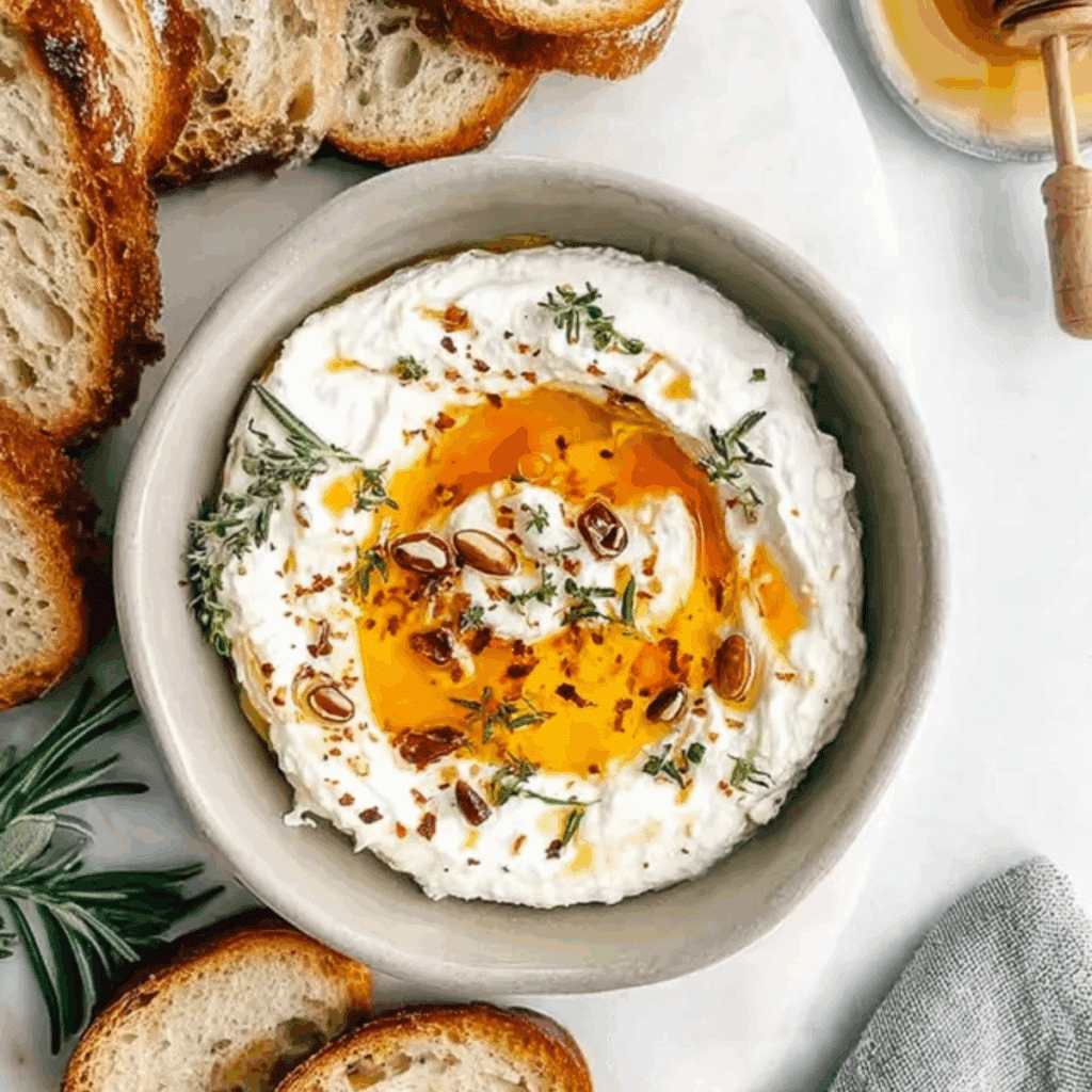 Spicy Ricotta Dip with Hot Honey