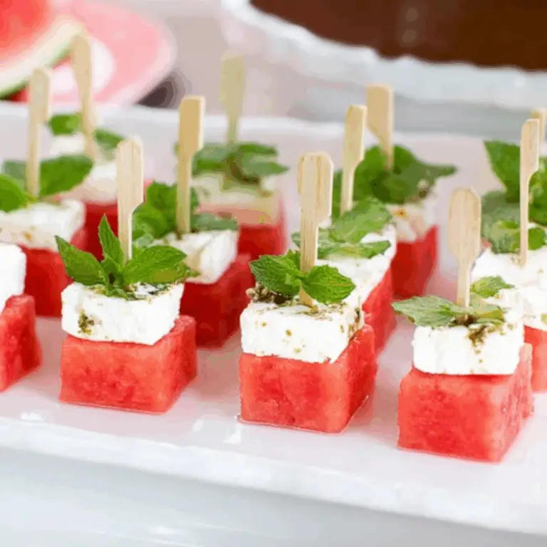 Watermelon Feta Skewers