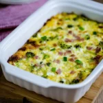 broccoli ham mozzarella egg bake