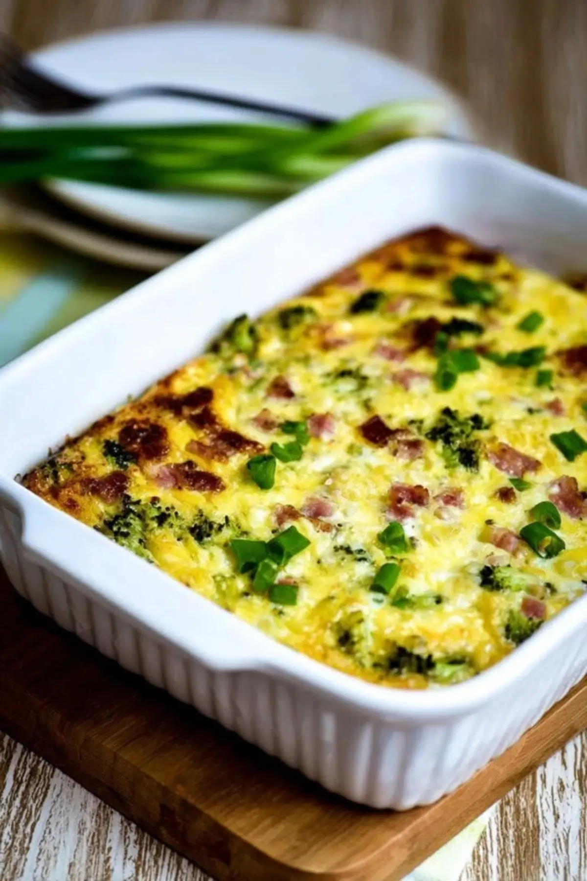 broccoli ham mozzarella egg bake