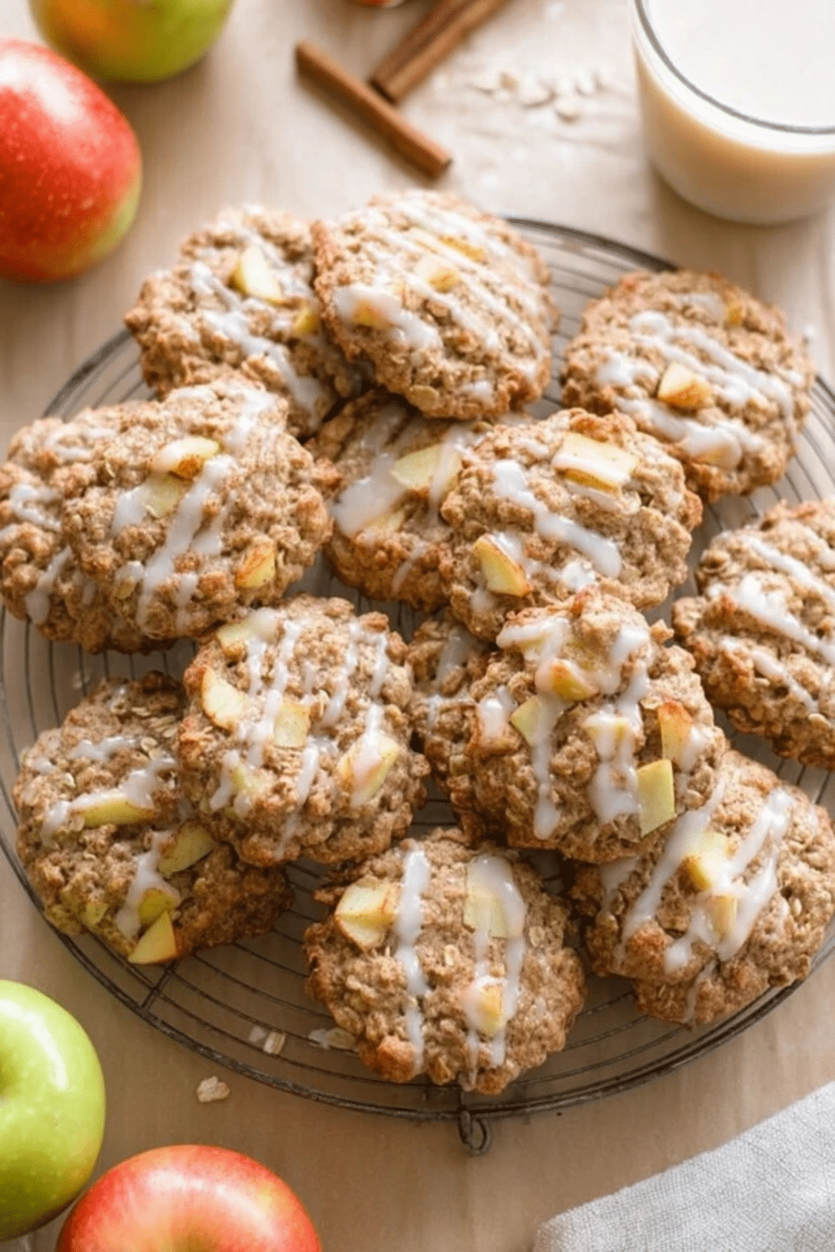 Apple Cinnamon Oatmeal Cookies